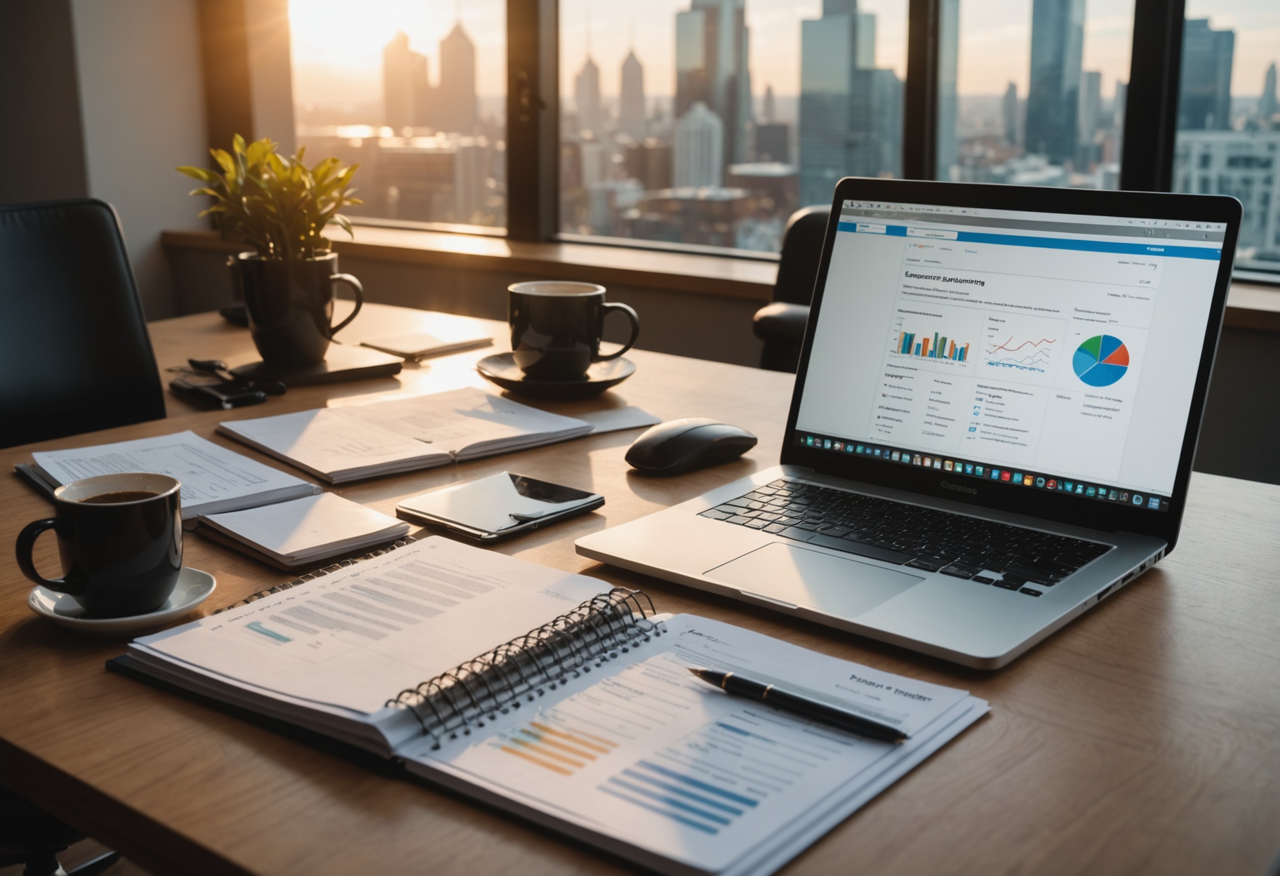 accounting firm partner evaluating software tools on a laptop